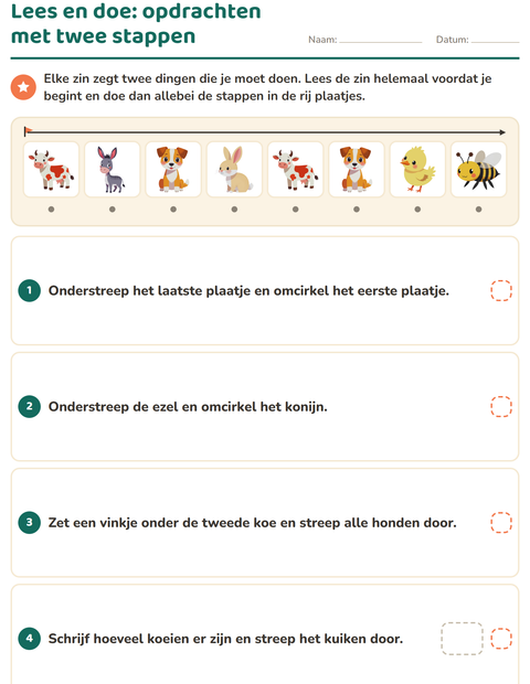 Lees en doe: twee opdrachten in één zin