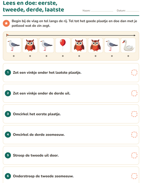 Voorbeeld van het Lees en doe-werkblad met Dingen die vliegen voor groep 3