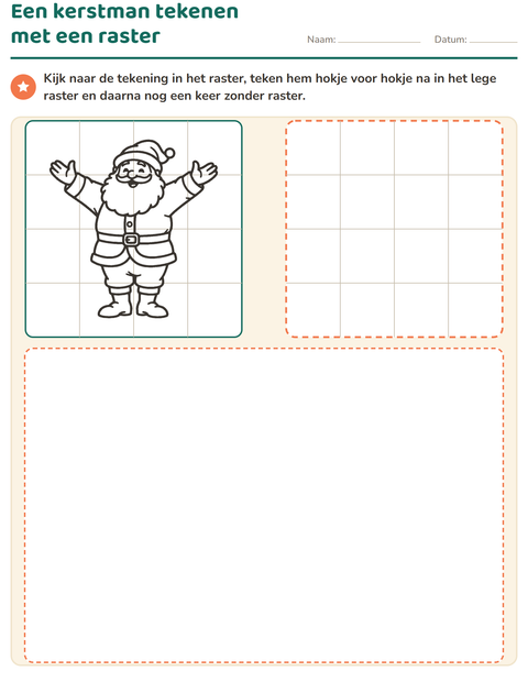 Voorbeeld van het Leren tekenen-werkblad voor groep 3