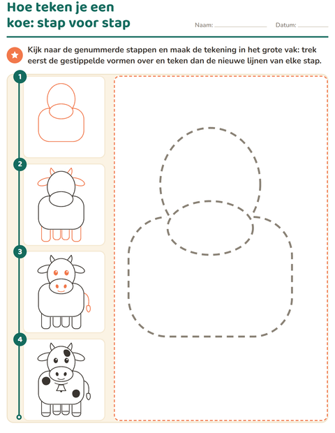 Voorbeeld van het Leren tekenen-werkblad voor kleuterklas