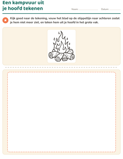 Voorbeeld van het Leren tekenen-werkblad voor groep 4