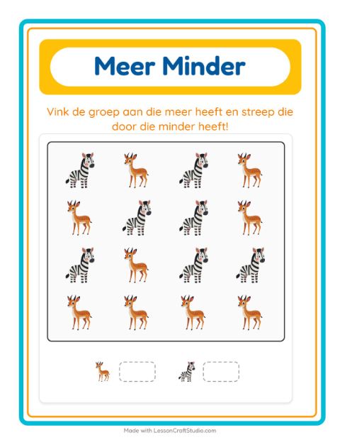 Meer en minder – Dierentuindieren