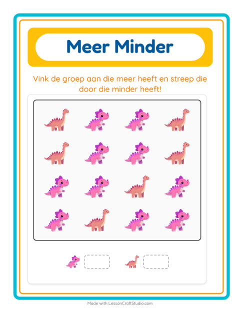 Meer en minder – Dinosaurussen