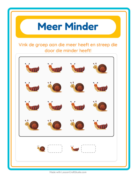 Meer en minder – Insecten en beestjes