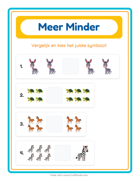 Meer en minder – Dieren