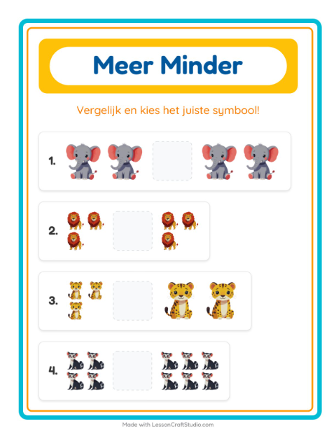 Meer en minder – Dierentuindieren