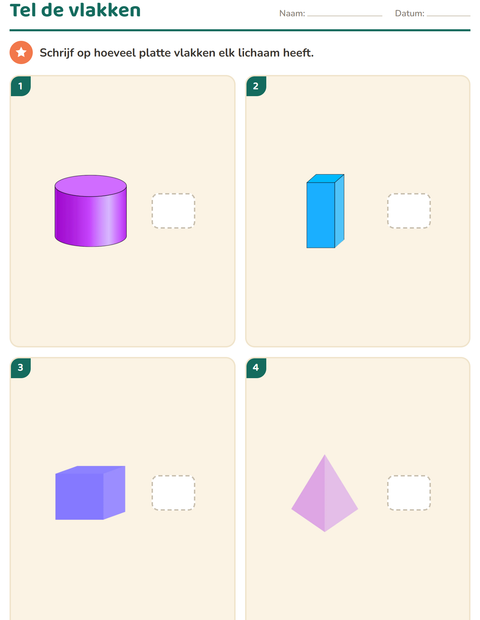 Meetkunde werkbladen voor groep 4 — 5