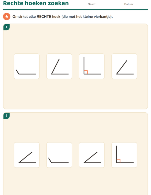Meetkunde werkbladen voor groep 5 — 5