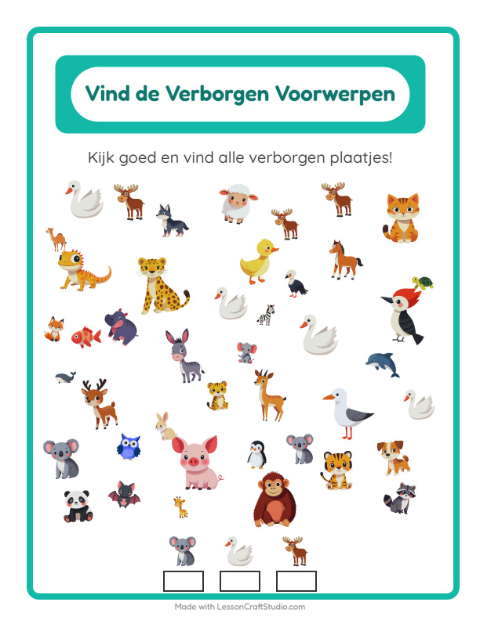 Speur de plaatjes – Dieren