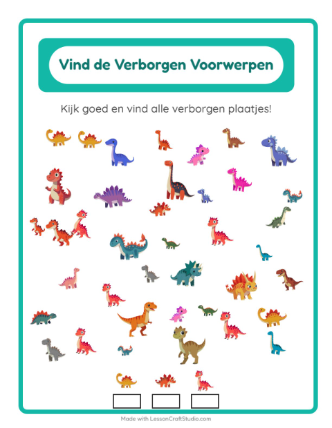 Speur de plaatjes – Dinosaurussen