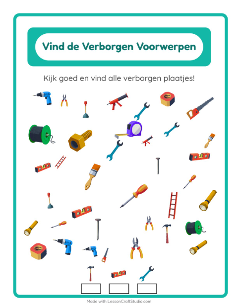 Speur de plaatjes – Gereedschap