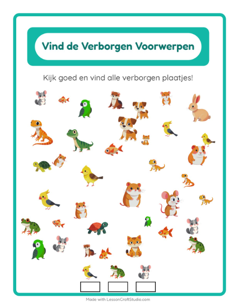 Speur de plaatjes – Huisdieren