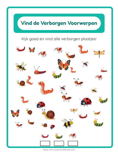 Speur de plaatjes – Insecten en beestjes