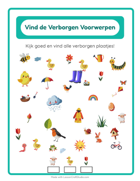 Speur de plaatjes – Lente