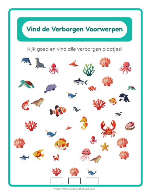 Speur de plaatjes – Oceaanleven