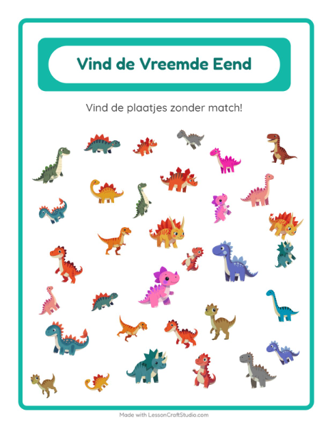 Welke hoort er niet bij – Dinosaurussen