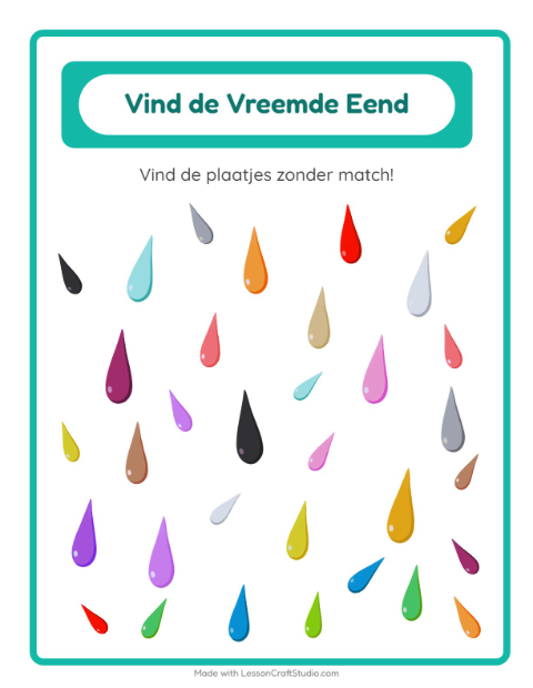 Welke hoort er niet bij – Kleuren