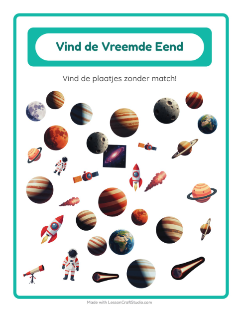 Welke hoort er niet bij – Ruimte