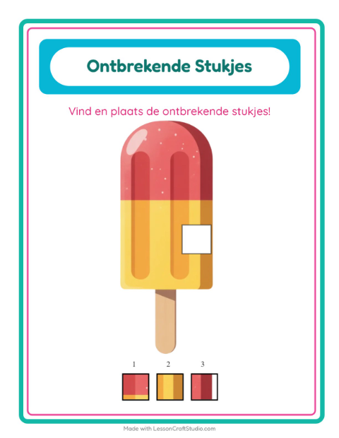 Ontbrekende stukjes – Desserts en snoep