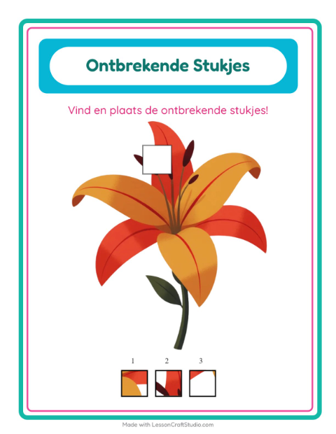 Voorbeeld van het Ontbrekende Stukken-werkblad met Pasen voor kleuterklas
