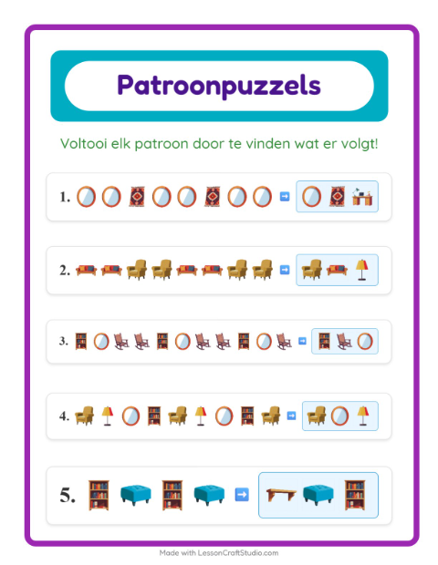 Patroon afmaken – Meubels