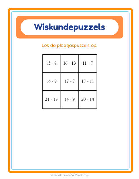 Rekenpuzzel – Boerderijdieren