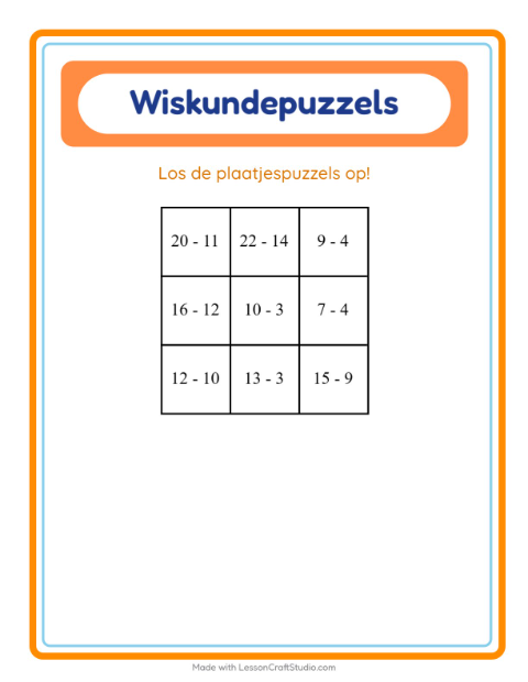 Rekenpuzzel – Dingen die vliegen