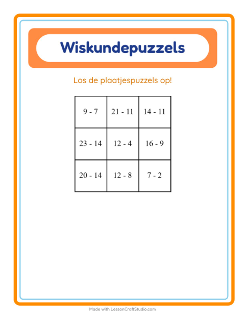 Rekenpuzzel – Muziek