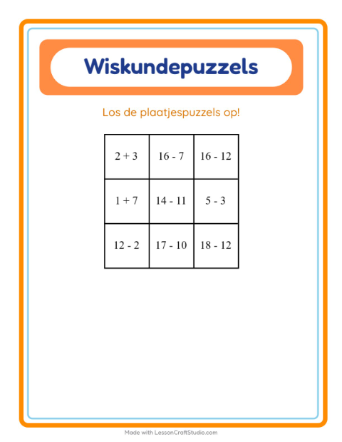 Rekenpuzzel – Boswezens