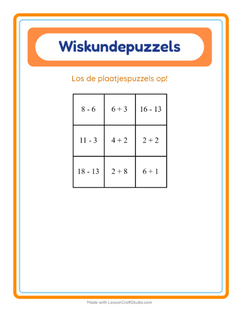 Rekenpuzzel – Huisdieren