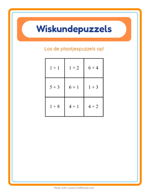 Rekenpuzzel – Dingen die vliegen