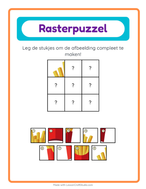 Voorbeeld van het Rooster Koppelen-werkblad met 4 juli voor kleuterklas