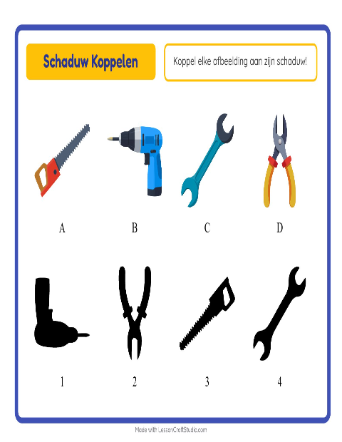 Schaduwspel – Gereedschap