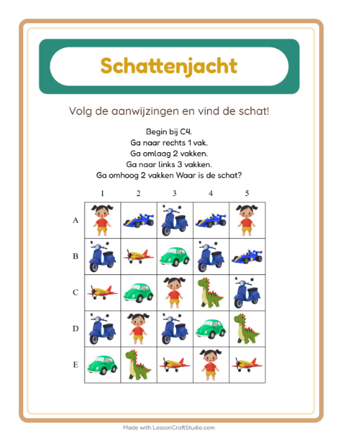 Voorbeeld van Schattenjacht met speelgoedjes – werkblad voor kleuters