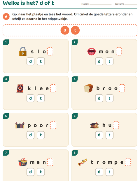Welke is het? Kies tussen twee spellingen van dezelfde klank