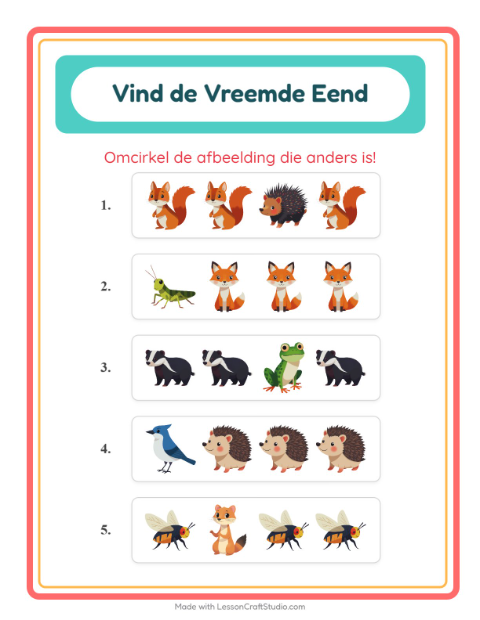 Welke hoort er niet bij – Boswezens