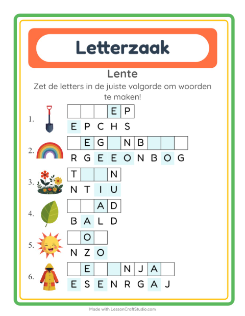 Husselwoorden – Lente