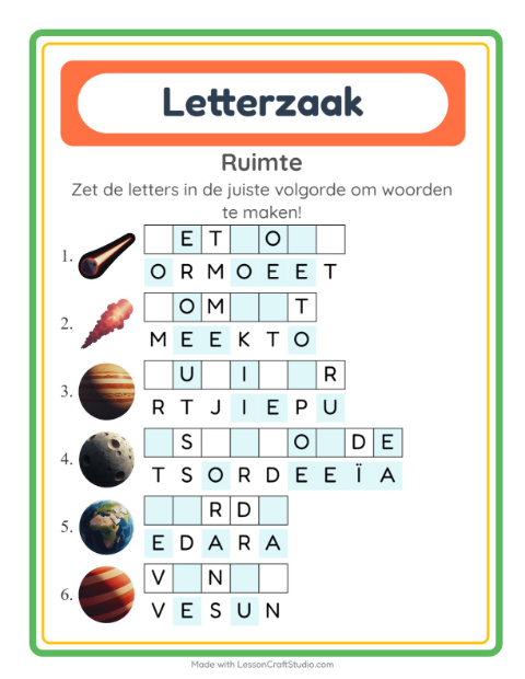 Husselwoorden – Ruimte