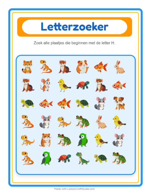 Zoek de beginklank – Huisdieren