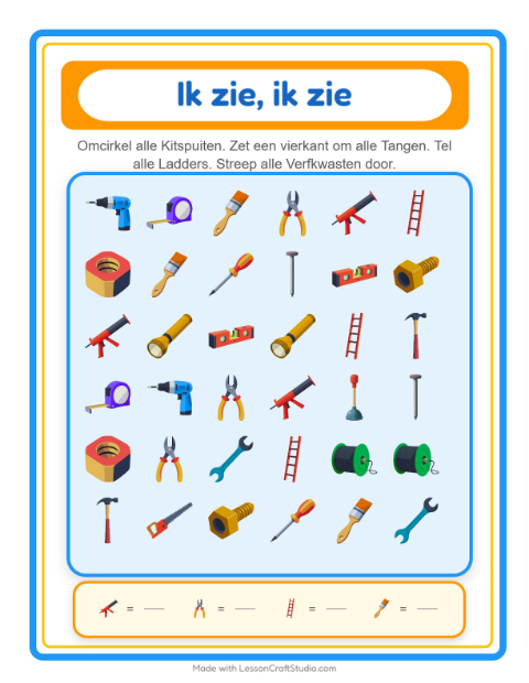 Zoek en tel – Gereedschap