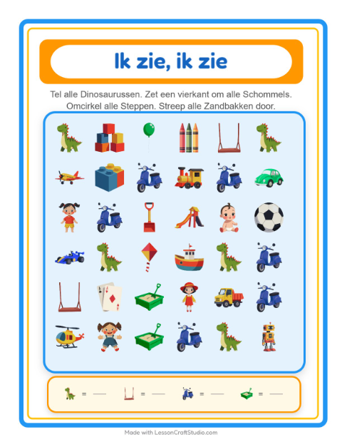 Zoek en tel – Speelgoed