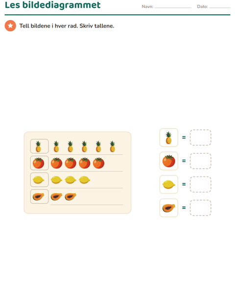 Diagram på 2. trinn – lese bildediagram og søylediagram — 5