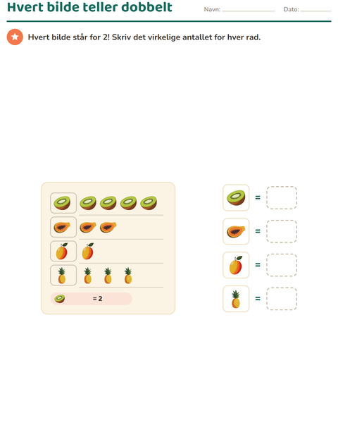 Diagram på 3. trinn – søylediagram, skala og frekvenstabell — 4