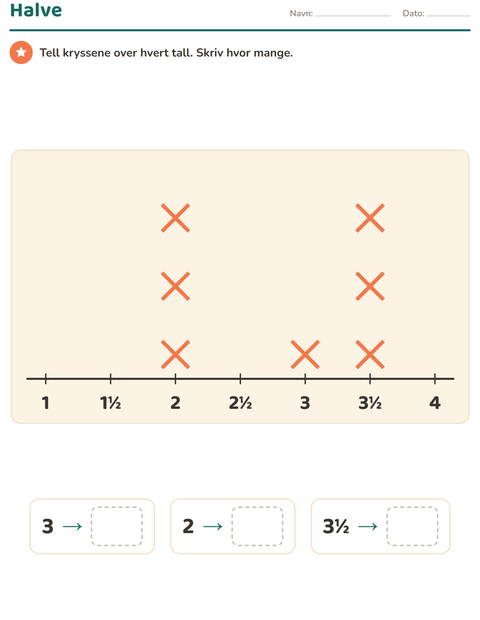 Forhåndsvisning av Diagram og data-arbeidsark med Grønnsaker for 3. trinn