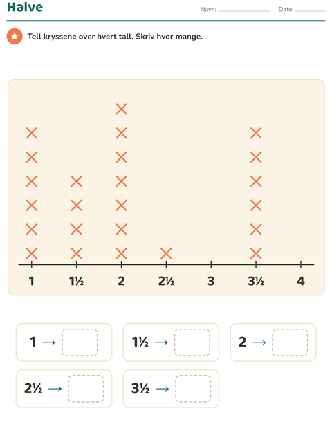 Forhåndsvisning av Diagram og data-arbeidsark med Havliv for 3. trinn