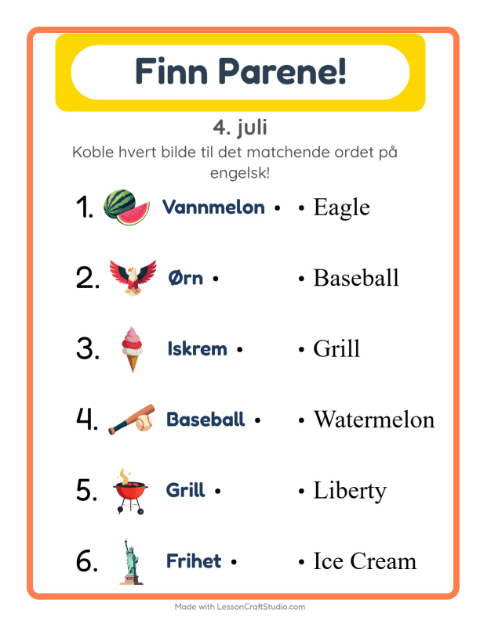 Engelsk bildematching – 4. juli
