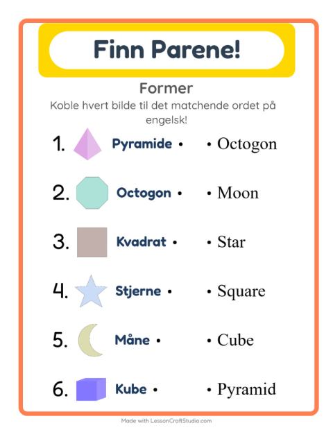 Engelsk bildematching – Former