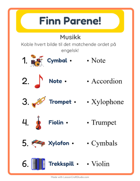Engelsk bildematching – Musikk
