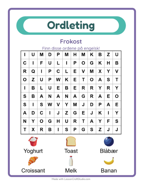 Engelsk ordleting – Frokost