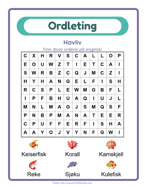Engelsk ordleting – Havliv